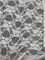1 Yard Silver Sheer Floral Stretch Lace Fabric Shimmery Nylon Spandex 58/60″ Wide